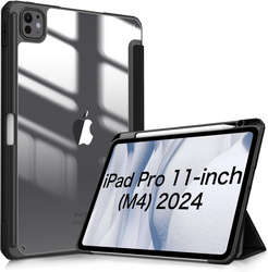 FINTIE Hybrid Case Compatible with iPad Pro 11", Black, Transparent