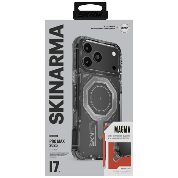 Etui Skinarma Magma do iPhone 17 Pro Max Magnetic Charging grafitowy