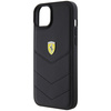 Etui Ferrari Quilted Metal Logo do iPhone 15 Plus - czarne