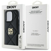 DKNY DKHCP14LPQDSLK iPhone 14 Pro 6.1"   czarny/black Quilted Stack Logo