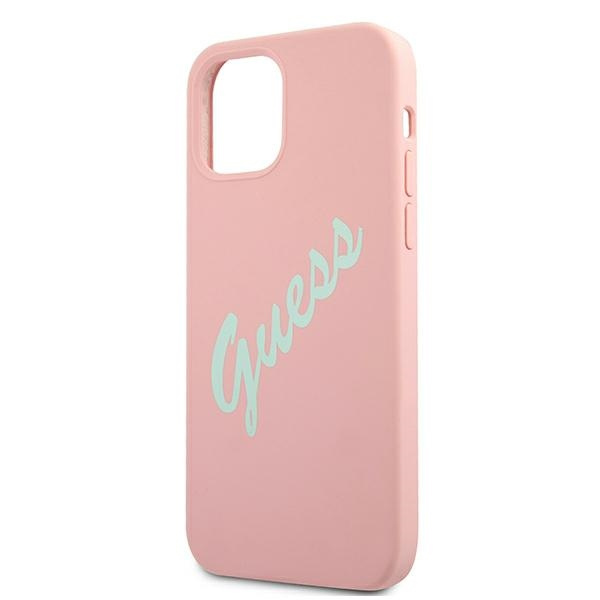Guess GUHCP12SLSVSPG iPhone 12 mini5,4" różowo zielony/green pink hardcase Silicone Vintage