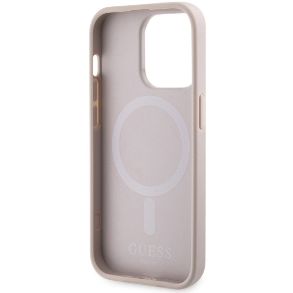 Guess GUHMP14XHGCFSEP iPhone 14 Pro Max 6,7" różowy/pink hard case GCube Stripes MagSafe