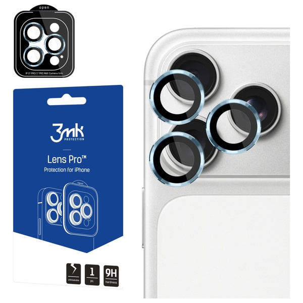 Ochrona na obiektyw aparatu 3MK Lens     Protection Pro do Apple iPhone 17 Pro / 17 Pro Max niebieski