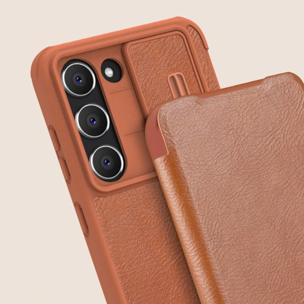 Nillkin Qin Leather Pro Case Case for Samsung Galaxy S23+ Cover with Flip Camera Protector Black