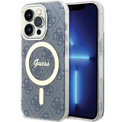 Guess GUHMP15LH4STB iPhone 15 Pro 6.1" niebieski/blue hardcase IML 4G MagSafe