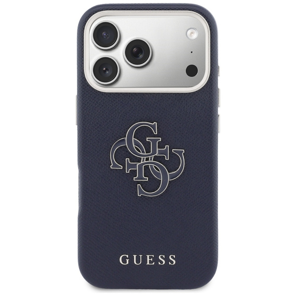 Etui Guess FW Resin Logo do iPhone 17    Pro Max niebieski