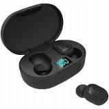 BLUETOOTH HEADSET E6S TWS BLACK POWERBANK