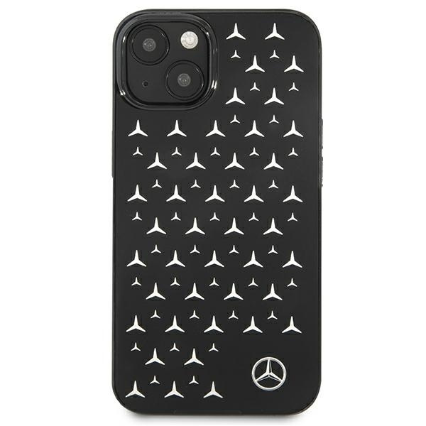 Etui Mercedes Silver Stars Pattern na iPhone 13 mini - czarne