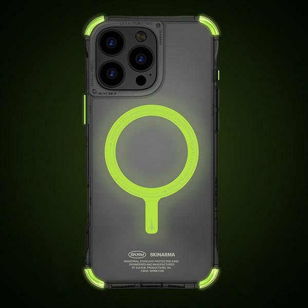 Skinarma etui Saido iPhone 16 Pro Max     6.9" Magnetic Charging zielony/green (niteglow)