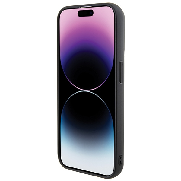 Karl Lagerfeld Gripstand Saffiano Karl&amp;Choupette Pins case for iPhone 13 Pro / 13 - black