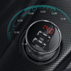 BASEUS CAR CHARGER 2X USB 4.8A 24W WITH LCD GRAY (CCBX-0G)