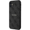 GUESS GUHMN61G4GFRK IPHONE 11 6.1 " / XR BLACK / BLACK HARDCASE 4G COLLECTION LEATHER METAL LOGO MAGSAFE