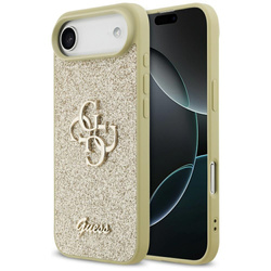 Etui Guess Fixed Glitter Big 4G do iPhone Air złoty