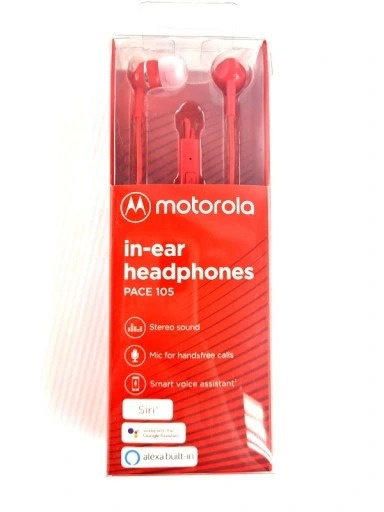 SŁUCHAWKI DOUSZNE MOTOROLA PACE 105 CZERWONE