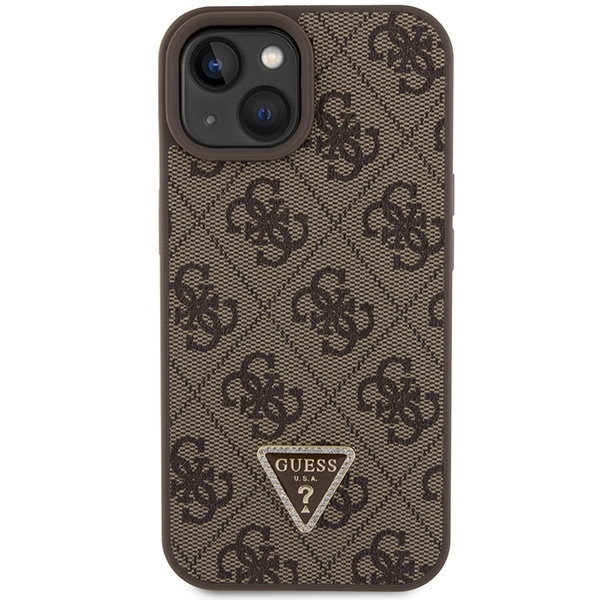Guess GUHCP15SP4TDSCPW iPhone 15 / 14 /13 6.1" brązowy/brown hardcase Crossbody 4G Metal Logo