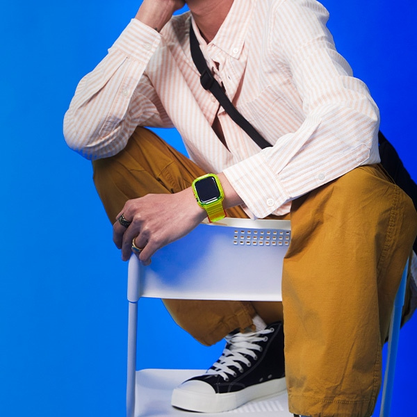 Skinarma pasek+etui Saido 2in1 Apple      Watch 45/44mm żółty/yellow neon