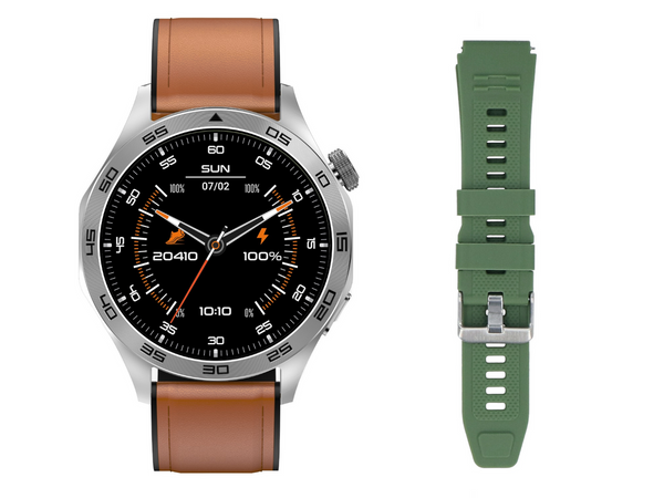 GlacierX Noir Smartwatch + GX-N244 Strap