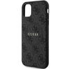 GUESS GUHMN61G4GFRK IPHONE 11 6.1 " / XR BLACK / BLACK HARDCASE 4G COLLECTION LEATHER METAL LOGO MAGSAFE