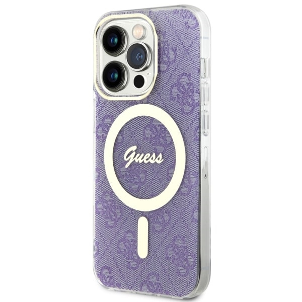 Guess GUHMP14LH4STU iPhone 14 Pro 6.1"purpurowy/purple hardcase 4G MagSafe