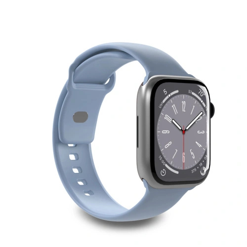 Pasek PURO ICON Apple Watch 4/5/6/7/SE/8/9/Ultra 44/45/49mm (S/M & M/L) (Powder Blue)