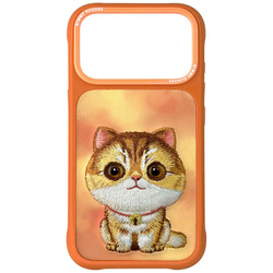 Etui Nimmy Big Eyed Pet 2.0 Cat do iPhone 17 Pro Max pomarańczowy