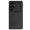 Nillkin Qin Pro Case for Samsung Galaxy S25 Ultra with Flip and Camera Cover - Black