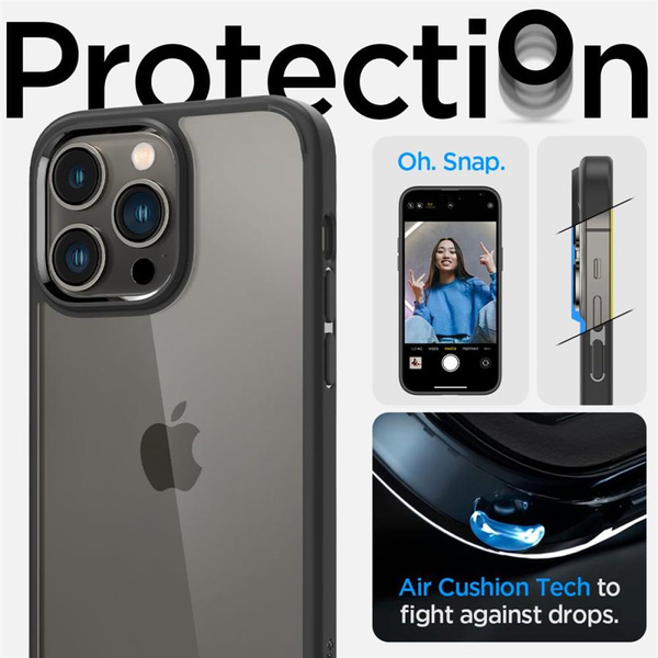 Etui Spigen Ultra Hybrid na iPhone 14 Pro - czarny mat