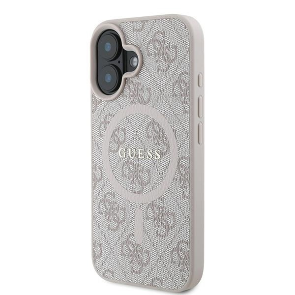 Guess GUHMP16MG4GFRP iPhone 16 Plus 6.7" różowy/pink hardcase 4G Ring Classic Logo MagSafe