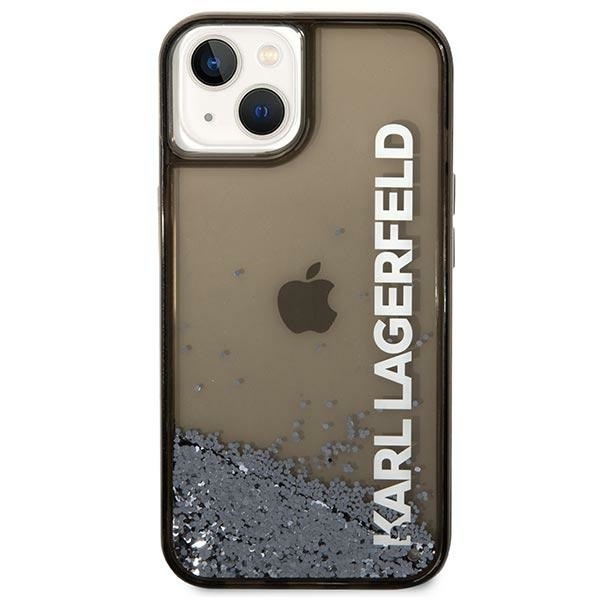 Karl Lagerfeld KLHCP14SLCKVK iPhone 14 6.1 "black / black hardcase Liquid Glitter Elong
