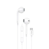 FONENG wired earphones T15 USB-C with microphone 1.2M White