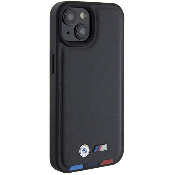 BMW BMHCP15S22PTDK iPhone 15 6.1" black/black Leather Stamp Tricolor