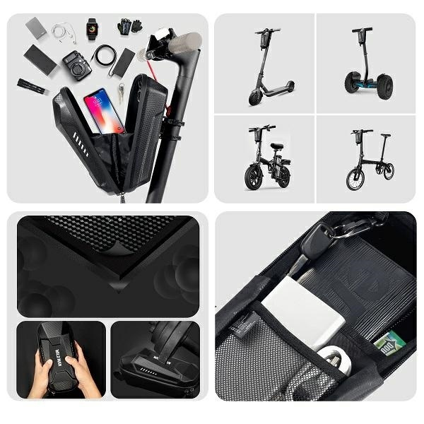 WILDMAN Etui/uchwyt na hulajnogę ES8X Max sakwa na ramę czarna/black