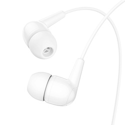 Słuchawki przewodowe douszne USB C Hoco M97 białe