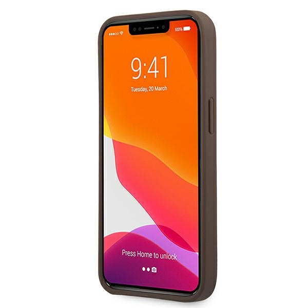 Guess GUHCP13S4GDBR iPhone 13 mini 5,4" brązowy/brown hardcase 4G Stripe