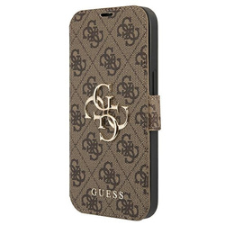 Guess GUBKP13X4GMGBR iPhone 13 Pro Max6,7" brązowy/brown book 4G Big Metal Logo