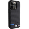 BMW Leather Carbon MagSafe iPhone 15 Pro Case - Black