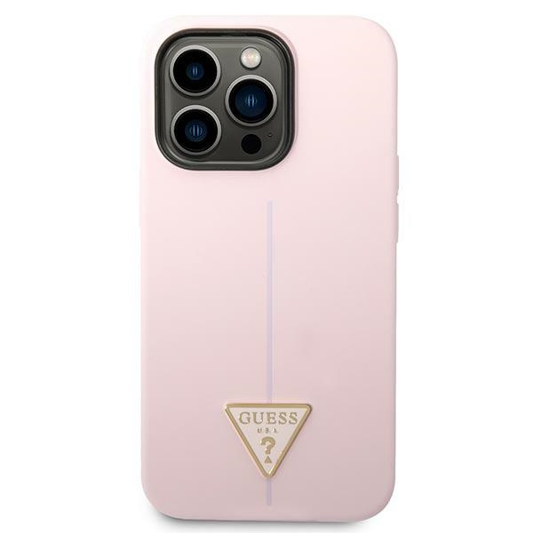 Guess GUHCP14LSLTGU iPhone 14 Pro 6,1" fioletowy/purple hardcase Silicone Triangle