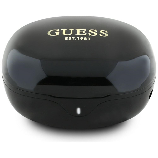 Słuchawki TWS Guess Flat Classic Logo    Electroplated czarny
