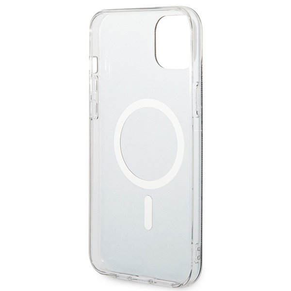Zestaw Guess GUBPP14SH4EACSK Case+ Charger iPhone 14 / 15 / 13 6,1" czarny/black hard case 4G Print MagSafe