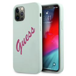 Guess GUHCP12LLSVSBF iPhone 12 Pro Max6,7" niebieski fuksja/blue fuschia hardcase Silicone Vintage