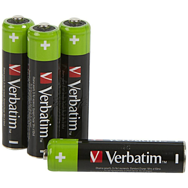 Verbatim Akumulator NiMH AAA 950mAh      Premium HR03 4szt czarny/black 49514
