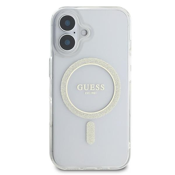 Guess GUHMP16SHFGERET iPhone 166.1" przeźroczysty/transparent hardcase IML Glitter Circle MagSafe