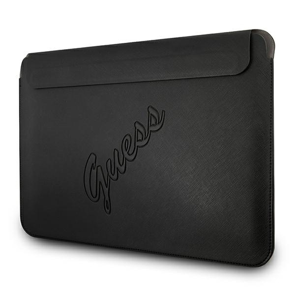 Guess Sleeve GUCS13PUSASBK 13" czarny/black Saffiano Script