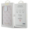 Guess GUHCP15XG4GFPI iPhone 15 Pro Max 6.7" różowy/pink hard case 4G Metal Gold Logo