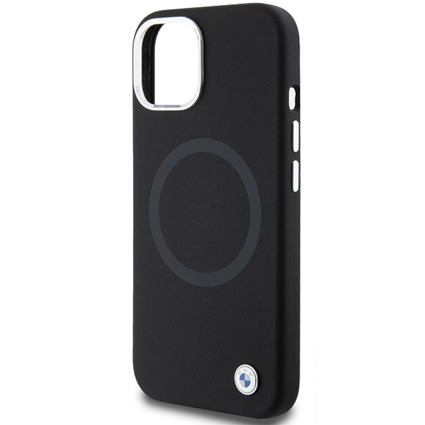 Etui BMW Signature Liquid Silicone MagSafe na iPhone 15 - czarne