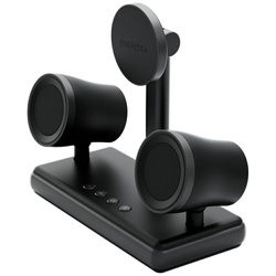 Stacja ładująca Energea Magaudio Stand 2w1 Qi2 z głośnikami stereo grafitowy