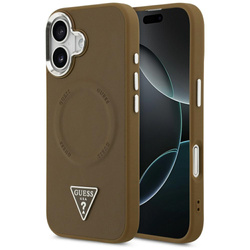 Etui Guess Triangle Logo MagSafe do      iPhone 17 brązowy