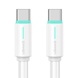 USAMS Kabel USB-C/USB-C 1m SJ734 60W biały/white YU Series SJ734USB02 (US-SJ734)