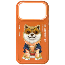 Etui Nimmy Glasses Cool Dog do iPhone 17 Pro pomarańczowy