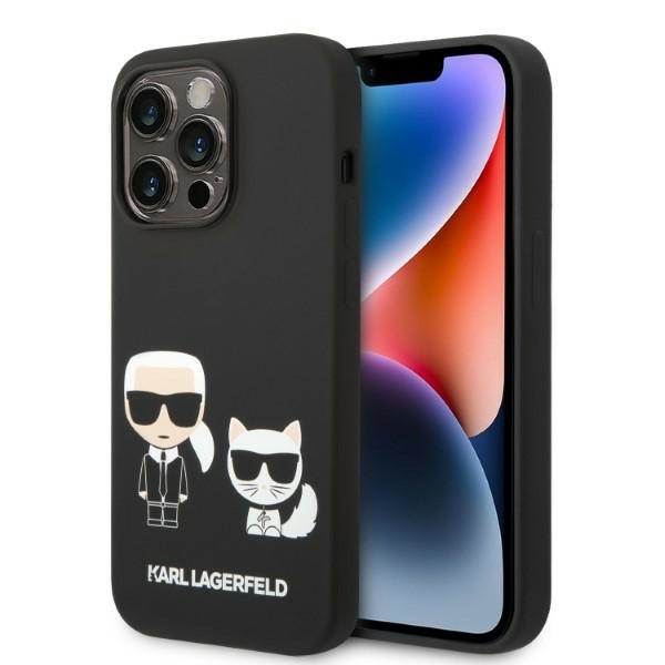 Karl Lagerfeld KLHMP14XSSKCK iPhone 14 Pro Max 6.7 "hardcase black / black Liquid Silicone Karl &amp; Choupette Magsafe